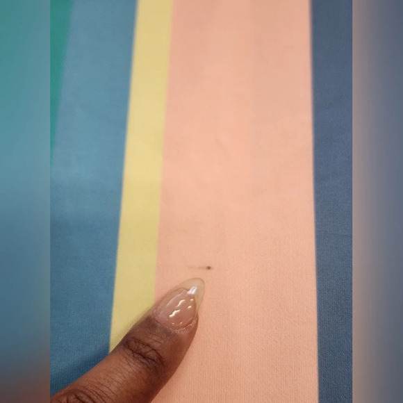 Eloquii Women's Vibrant Multicolor Striped Maxi Dress Front Wrap Tie, sz 14 - Picture 9 of 14